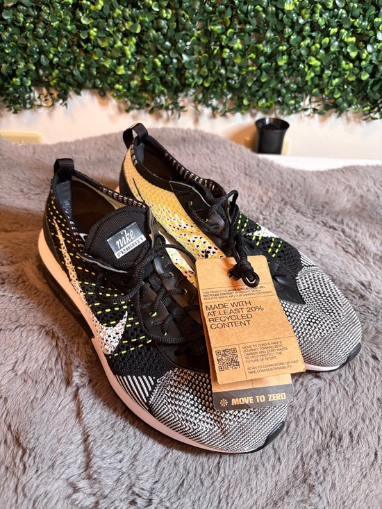 Nike Shoes - NWT Nike Black, White & Yellow Flyknit Running Sneakers Size 8.5